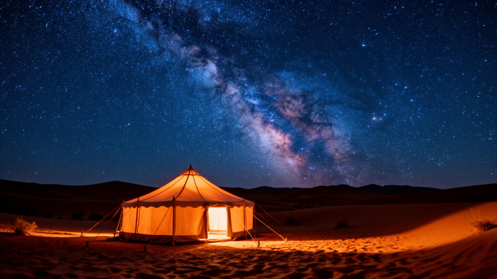 Bivouac de luxe sous la voie lactée dans l'Erg Chigaga